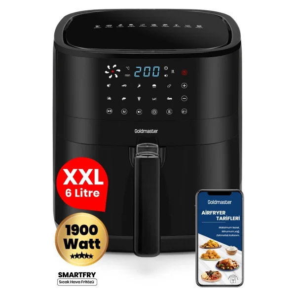 Goldmaster Smartfry Gm7481 6 Lt Yağsız Fritöz - Görsel 2