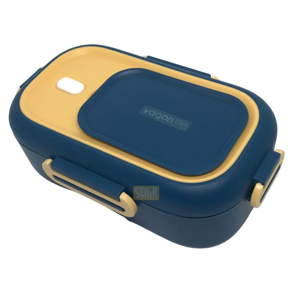 Wiggle Vagonlife Bento 550ml Lunchbox Yeni Koleksiyon Tek Katlı Çelik Sefer Tası Yemek Kutusu - Yeşil - Sarı - Görsel 5