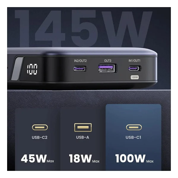 Ugreen 90597a 25000 mAh Hızlı Şarj Powerbank - Görsel 5
