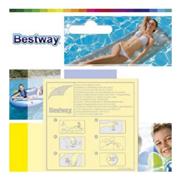 Bestway Şişme Yatak Yastık Havuz Oyuncak Vs. Tamir Onarım Yaması 62068 + Japon Yapıştırıcısı - Standart - Sarı - Görsel 3