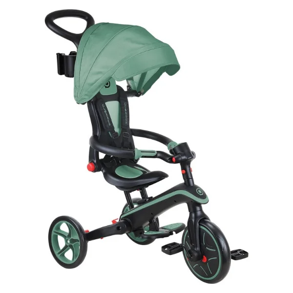 Globber Explorer 4 İn 1 Zeytin Yeşili Katlanabilir Bebek Bisikleti - Görsel 4