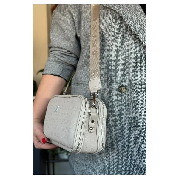 Just Polo Kadın 5 Bölmeli Ayarlanabilir Uzun Askılı Omuz Çantası 6 Bölmeli 28 X18 Cm 4023-Jp Taş - Beyaz - Siyah - Pembe - Krem - Görsel 5