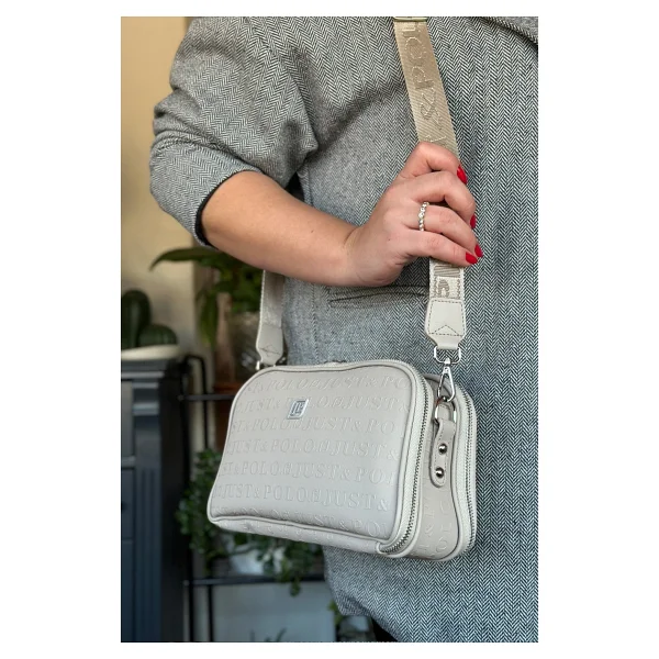 Just Polo Kadın 5 Bölmeli Ayarlanabilir Uzun Askılı Omuz Çantası 6 Bölmeli 28 X18 Cm 4023-Jp Taş - Beyaz - Siyah - Pembe - Krem - Görsel 2