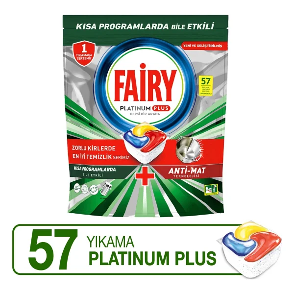 Fairy Platinum Plus Bulaşık Makinesi Tableti 57'li - Görsel 7