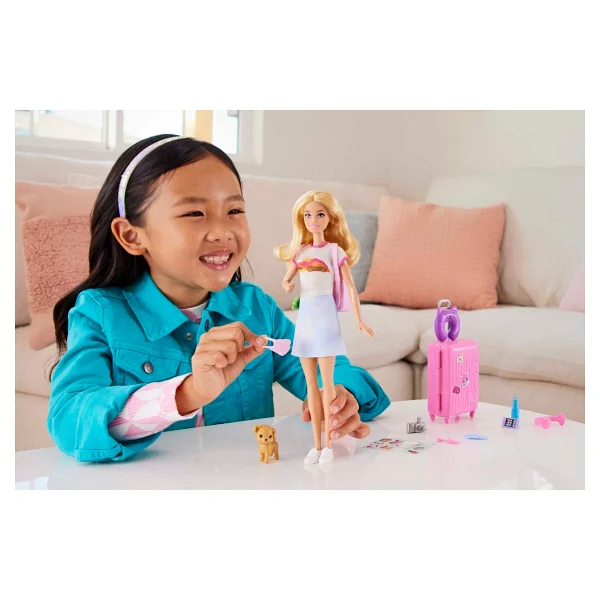 Barbie Köpeği İle Seyahatte Bebeği Ve Aksesuarları Hjy18 - Görsel 10