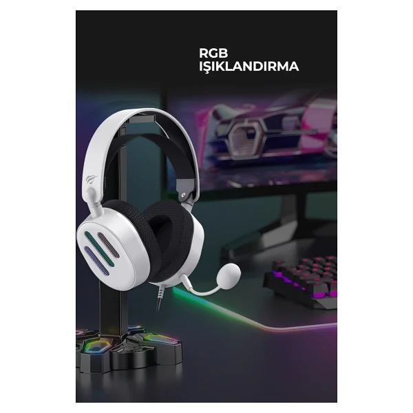 Havit Gamenote H2038u RGB 7.1 USB Kablolu Kulak Üstü Oyuncu Kulaklığı - Görsel 3