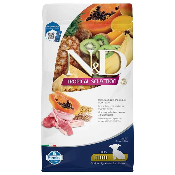 N&D Tropical Selection Kuzu Etli 1.5 Kg Küçük Irk Yavru Köpek Maması - Görsel 3