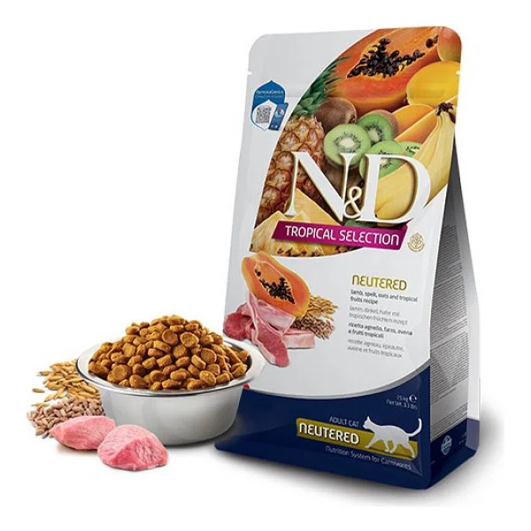 N&D Tropical Selection Kuzu Etli 5 Kg Kısırlaştırılmış Yetişkin Kedi Maması - Görsel 4
