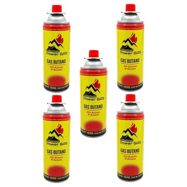 Campıng Tıme Çakmaklı Pürmüz Set 6 Adet Bütan Propan Kamp Gazı Kartuş 400ml 227gr - Kırmızı - Sarı - Görsel 8