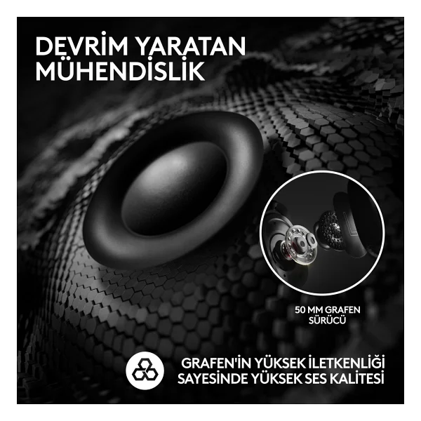Logitech G Pro X 2 Lightspeed Siyah 7.1 Kablolu/Kablosuz Kulak Üstü Oyuncu Kulaklığı - Görsel 4