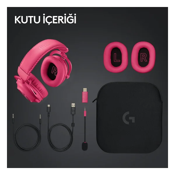 Logitech G Pro X 2 Lightspeed 7.1 Kablolu/Kablosuz Kulak Üstü Oyuncu Kulaklığı - Görsel 9
