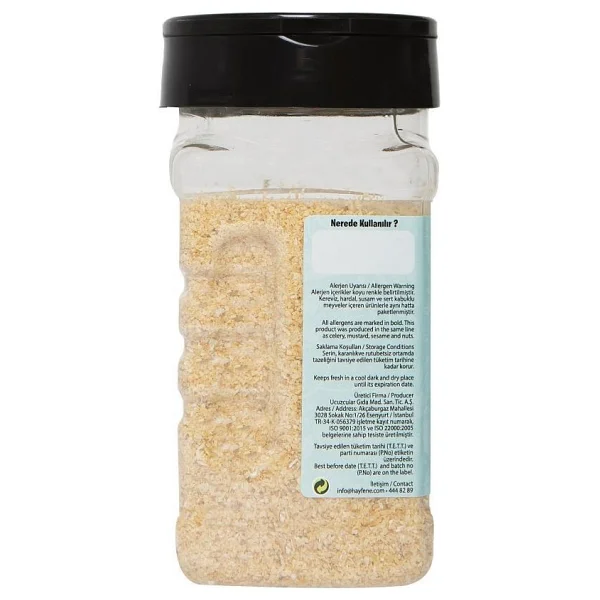 Hayfene Sarımsak Granül 180 G Katkısız Renklendiricisiz Taze Öğütülmüş Doğal Ürün - 180 Gr - Görsel 3