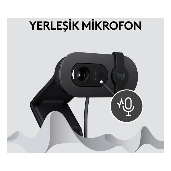 Logitech Brio 100 Siyah Full HD 1080p Mikrofonlu Webcam - Görsel 7