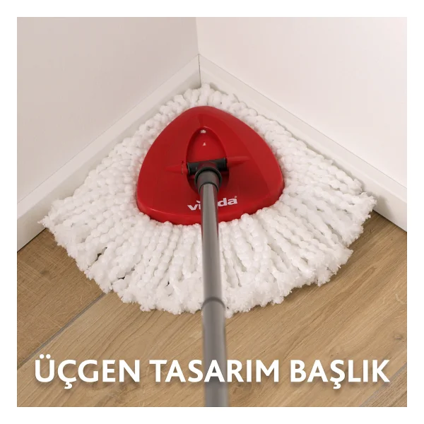 Vileda Turbo Üçgen Başlık Mikrofiber Yedek Paspas 2 Paket - 2'li - Görsel 6