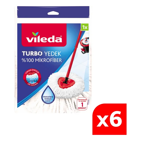 Vileda Turbo Üçgen Başlık Mikrofiber Yedek Paspas 2 Paket - 2'li - Görsel 8
