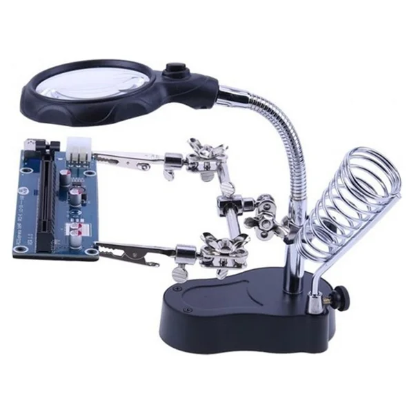 Arduino Zd 126-2 Işıklı Büyüteçli Havya Sehpası Ve Ana Kart -Board Tutucu - Görsel 2