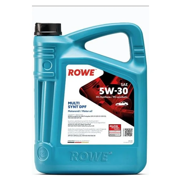 Rowe Hightec Multi Synt 5w-30 Dpf 5 Lt Motor Yağı - Görsel 3
