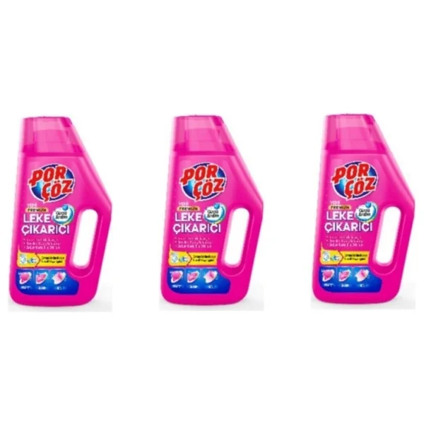 Porçöz Premium Leke Çıkarıcı 1 Lt 3'lü - Görsel 2