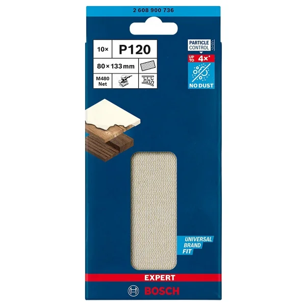 Bosch M480 80x133 Mm 120 Kum Elek Telli Ağ Zımpara 2608900736 - Görsel 2