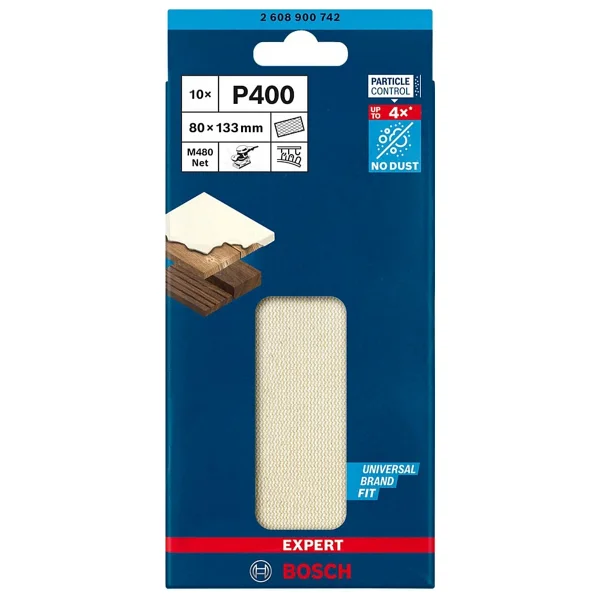 Bosch M480 80x133 Mm 400 Kum Elek Telli Ağ Zımpara 2608900742 - Görsel 2