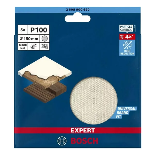 Bosch M480 150 Mm 100 Kum Elek Telli Ağ Zımpara 2608900690 - Görsel 3