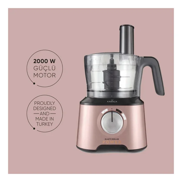 Karaca Mastermaid Power Multifunctional 10in1 Rosegold 2000 W Gıda Hazırlama Seti - Görsel 2