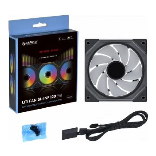 Lian Li Uni Fan Sl-Infinity Reverse Siyah 12 Cm Argb Kasa Fanı - Görsel 5