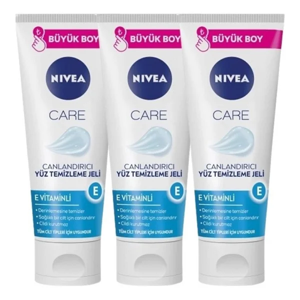 Nivea Canlandırıcı E Vitaminli 225 Ml 3 Adet Yüz Temizleme Jeli - Görsel 2