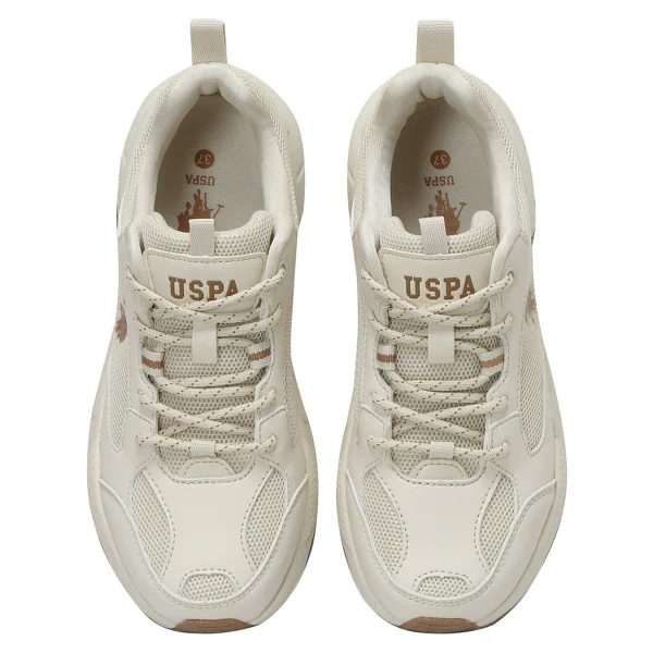 U.S. Polo Assn Maybe Bej Kadın Sneaker - Görsel 4
