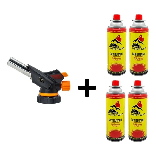 Campıng Tıme Çakmaklı Pürmüz Set 6 Adet Bütan Propan Kamp Gazı Kartuş 400ml 227gr - Kırmızı - Sarı - Görsel 9