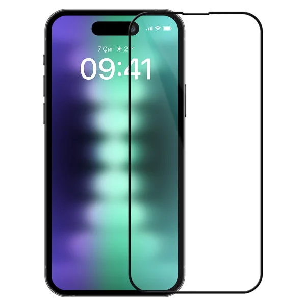 Buff iPhone 15 Plus 5d Glass Ekran Koruyucu Şeffaf - Görsel 4