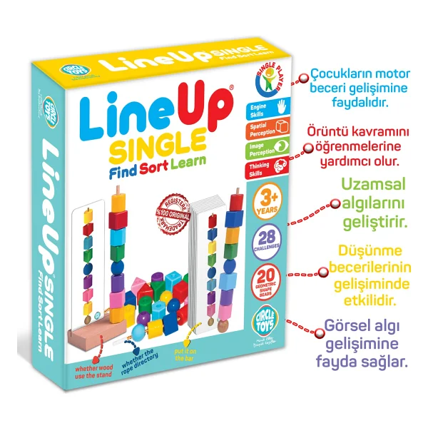 Circle Toys Line Up Bul Sırala Öğren - Görsel 3
