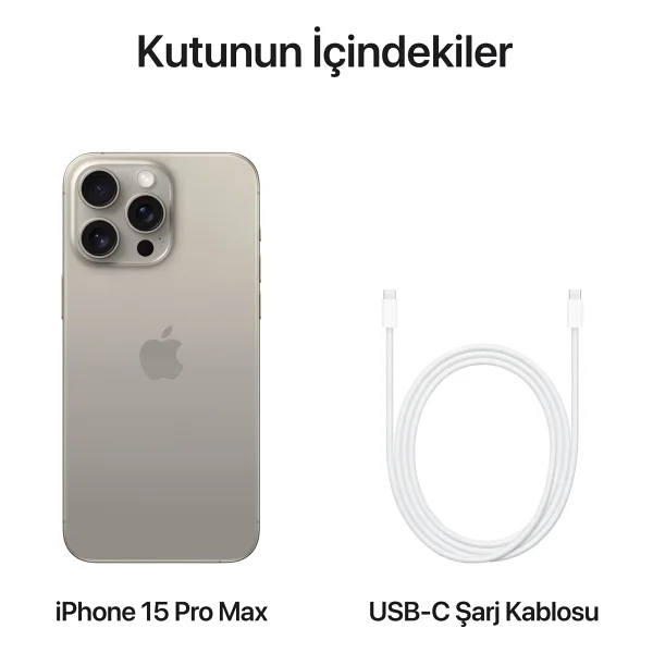 iPhone 15 Pro 128 GB Natürel Titanyum - Görsel 9