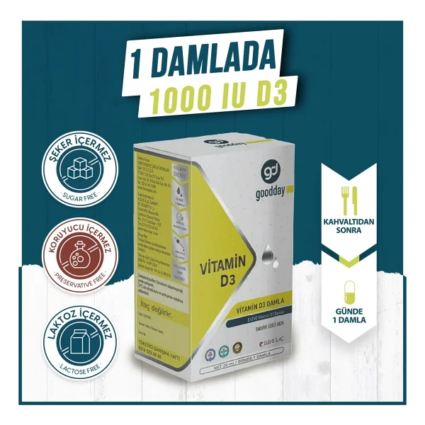 Goodday Vitamin D3 Damla 20 Ml - Görsel 6