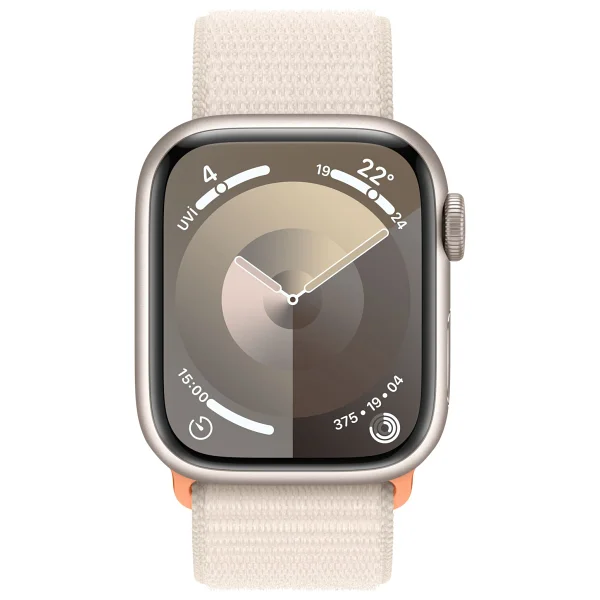 Apple Watch Series 9 GPS 41mm Yıldız Işığı Alüminyum Kasa Ve Yıldız Işığı Spor Loop Kordon Akıllı Saat - Görsel 2