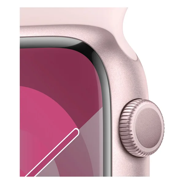 Apple Watch Series 9 GPS 45mm Pembe Alüminyum Kasa Ve Uçuk Pembe Spor Kordon Akıllı Saat - Görsel 3
