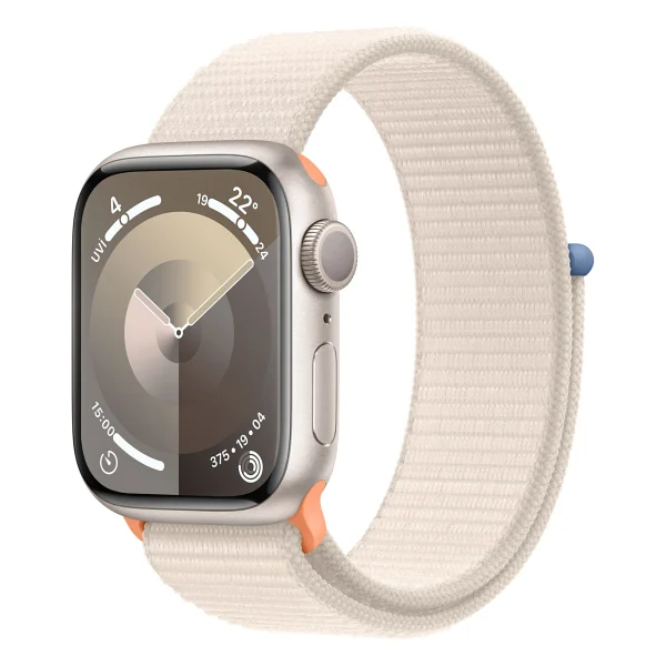 Apple Watch Series 9 GPS 41mm Yıldız Işığı Alüminyum Kasa Ve Yıldız Işığı Spor Loop Kordon Akıllı Saat - Görsel 6