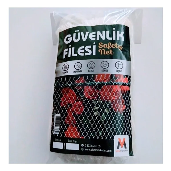 Viyolmarketim Balkon Filesi 3x12 Metre Bahçe Balkon Filesi Ağı Kedi Kuş Önleme Güvenlik Filesi - Görsel 2