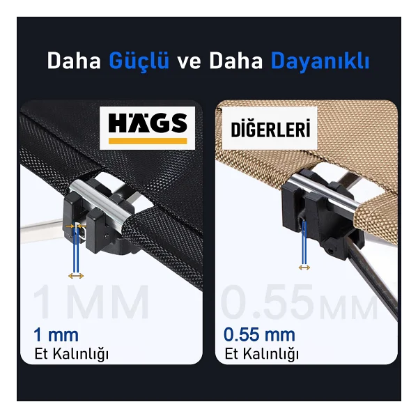 Haegs Ultralight Katlanır Kamp Sehpası, Piknik, Bbq, Balıkçılık, Avcılık, Plaj, Hiking İçin Taşınabilir Kompakt Roll Up Outdoor Kamp Masası Orta Boy - Siyah - Görsel 5