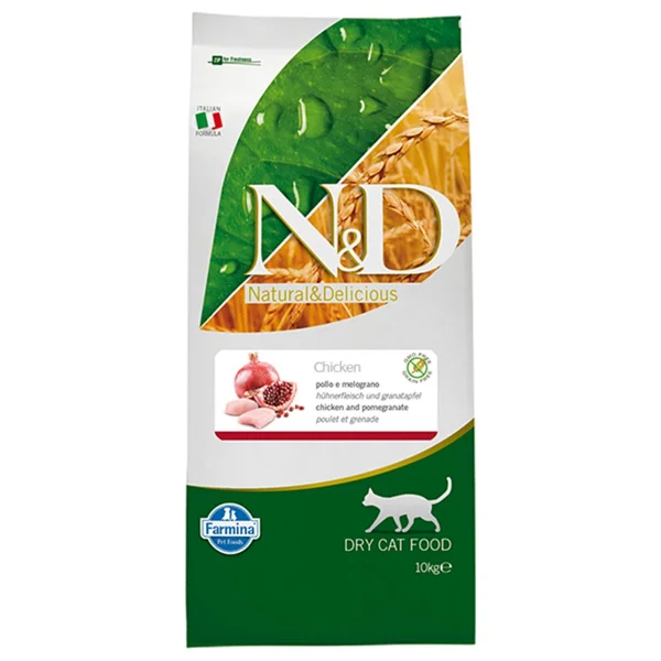 N&D Prime Tahılsız Tavuklu Ve Narlı 10 Kg Yetişkin Kedi Maması - Görsel 2