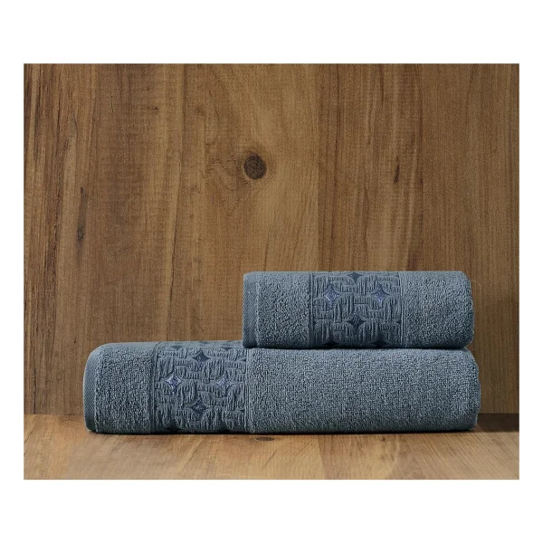 Soley Oppolo Extra Yumuşak Pamuklu Eponj 2'li Havlu Seti - 70 X 140 Cm - 50 X 90 Cm - Gri - Görsel 4