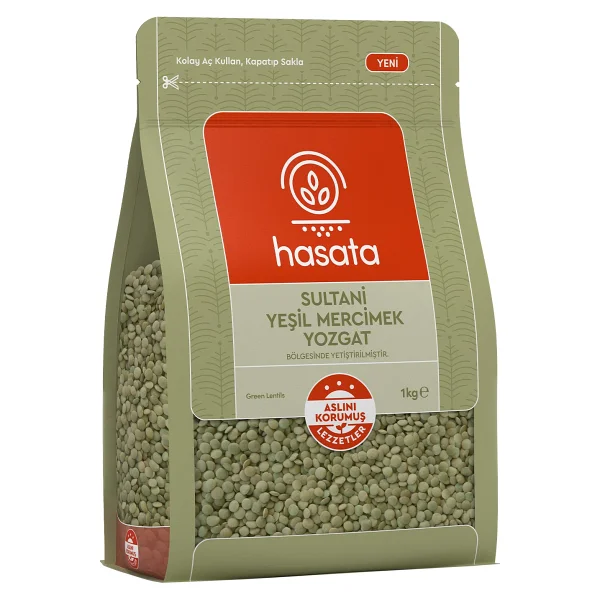 Hasata Yozgat Sultani Yeşil Mercimek 1 Kg - Görsel 2