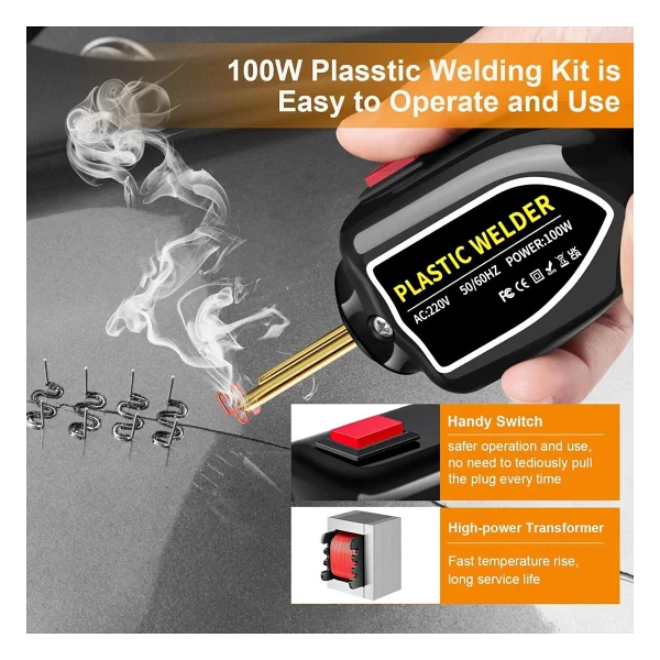 Valkyrie 100w Çantalı 600 Uçlu Plastik Kaynak Makinesi Araba Tampon LED Işıklı Xcer-110 - Görsel 8
