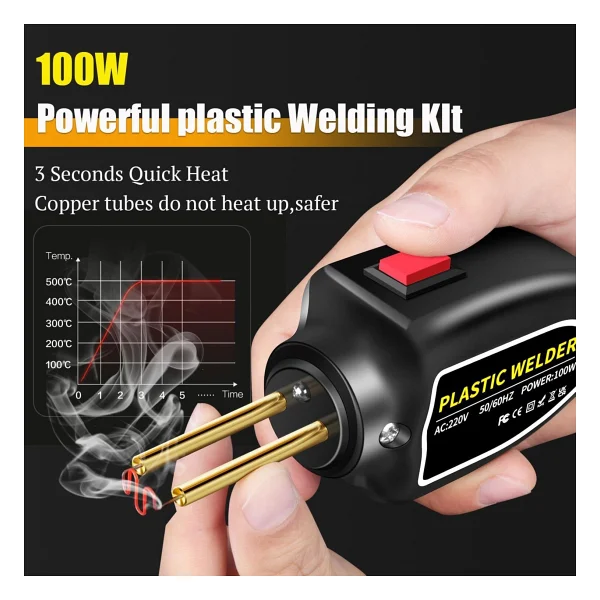 Valkyrie 100w Çantalı 600 Uçlu Plastik Kaynak Makinesi Araba Tampon LED Işıklı Xcer-110 - Görsel 10