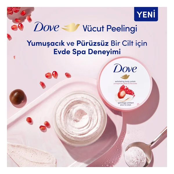 Dove Nar Çekirdeği Ve Shea Yağı Vücut Peeling 225 Ml - Görsel 3
