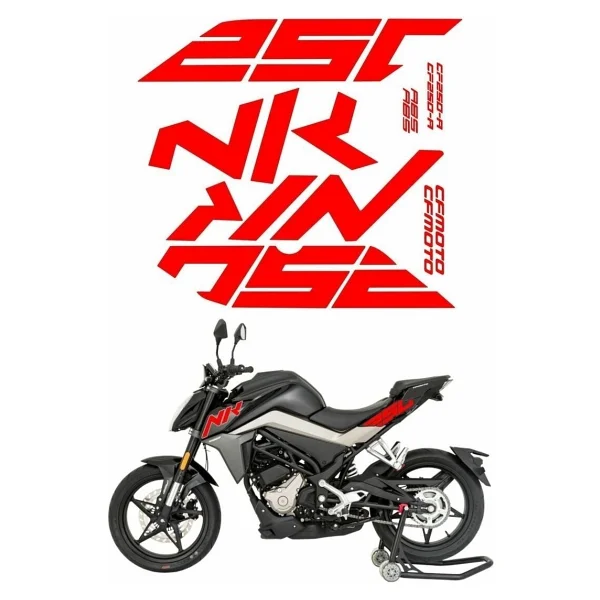 Cf Moto Cf Moto 250 Nk Sticker Seti Kırmızı - Görsel 2