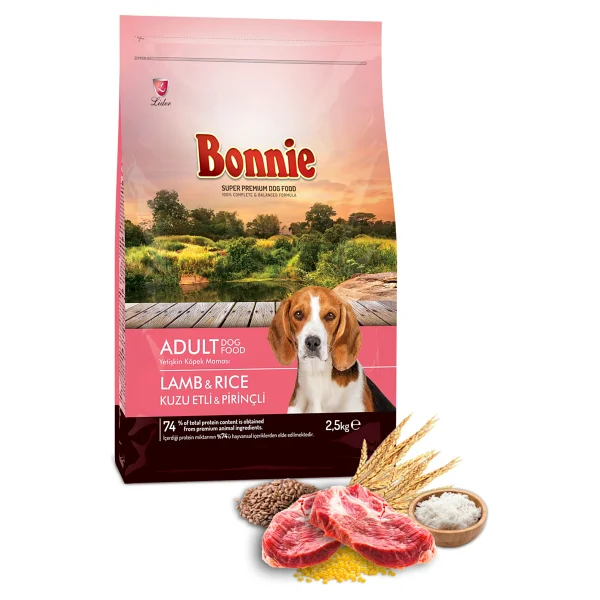 Bonnie Kuzu Etli ve Pirinçli 2.5 kg Yetişkin Köpek Maması - Görsel 2