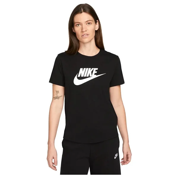 Nike Sportswear Essential Dx7906-010 Siyah Kısa Kollu Bisiklet Yaka Kadın Tişört - Görsel 4