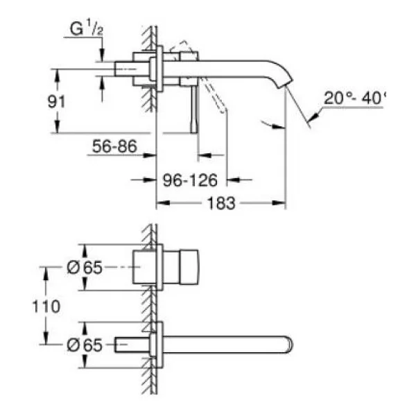Grohe Essence M 29192gl1 Cool Sunrise İki Delikli Lavabo Bataryası - Görsel 2