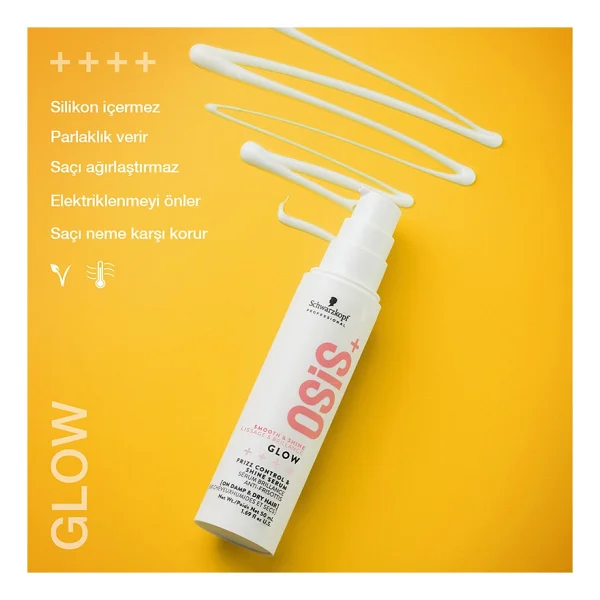 Osis Glow Elektriklenme Karşıtı Parlaklık Veren 50 Ml Saç Serumu - Görsel 4